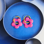 Boucles Interchangeables "Glam Fleur" Flexilook - Bijou Artisanal Scintillant & Hypoallergénique