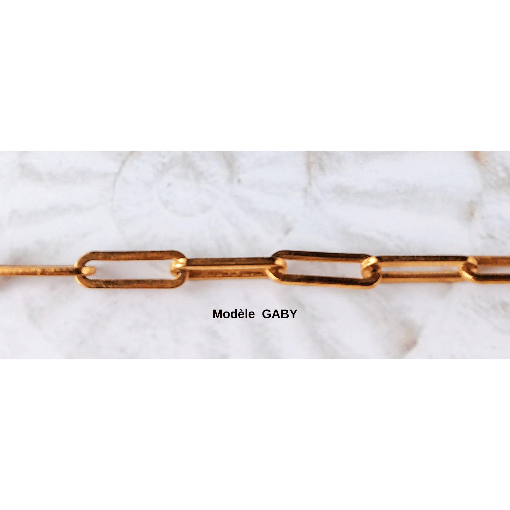 Bracelet chaine Personnalisable en Acier Inoxydable 304 Doré à l'Or Fin